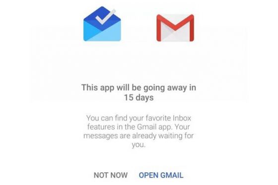 Inbox Ditutup Mulai 2 April, Fiturnya Bakal Dialihkan ke Gmail