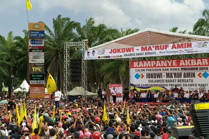 Jokowi Ingin Raup Suara di Atas 74 Persen di Sulawesi Barat pada 2019