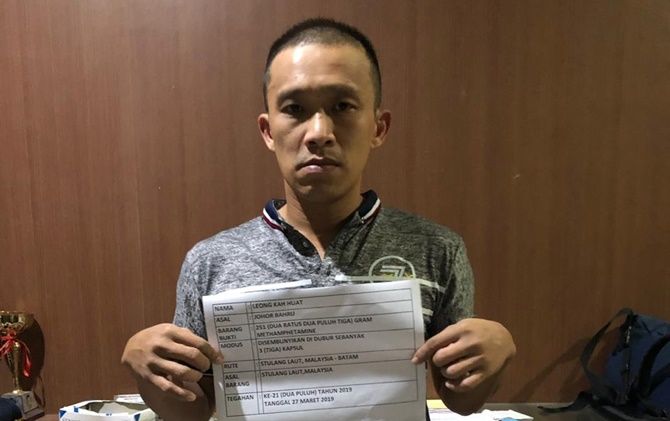 WN Malaysia Tertangkap Tangan Selundupkan Sabu ke Batam
