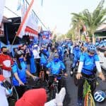 Wali Kota Maidi Gowes dengan Kader Demokrat Sambil Donasi Sembako