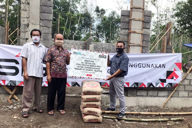 SIG Bantu Bangun Masjid di Lereng Merapi Dusun Tegalsari Klaten