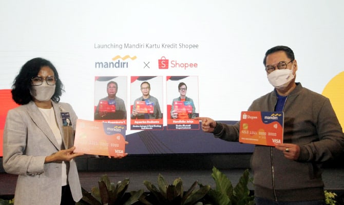 Mandiri, Shopee dan Visa Luncurkan Mandiri Kartu Kredit Shopee