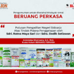 Pengumuman Pemberhentian Ratna (Maya) dan Dedik dari Beruang Perkasa