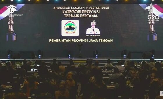 Provinsi Jateng Hattrick, Raih Titel Terbaik Layanan Investasi 2022
