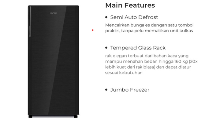 POLYTRON Belleza PRA 18DMY, Cocok buat yang Mau Nyetok Frozen Food
